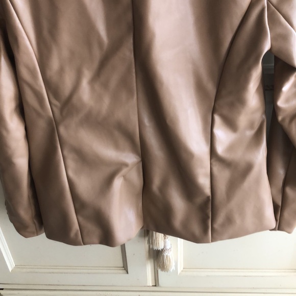 Rachel Zoe Faux Leather Blazer Jacket - Picture 6 of 8